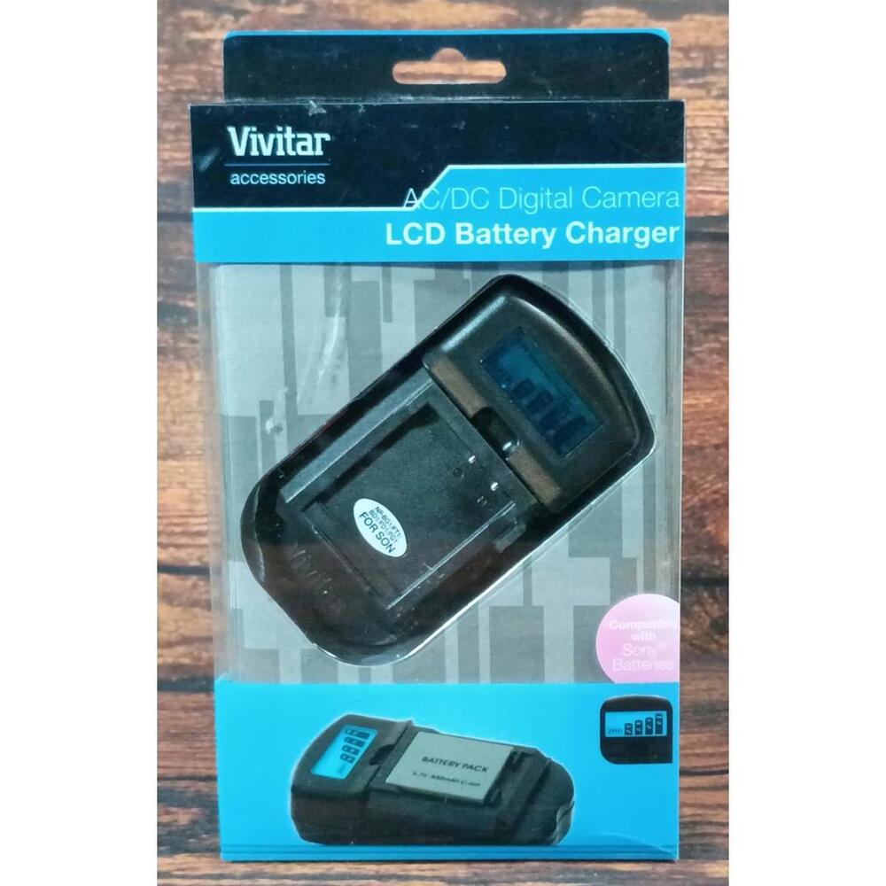 Vivitar AC/DC‎ Digital Camera LCD Battery Charger Compatible with Sony Batteries